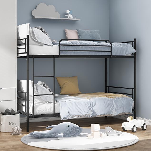 二段ベッド 2段ベッド スチール 耐震 ベッド シングル パイプベッド 2